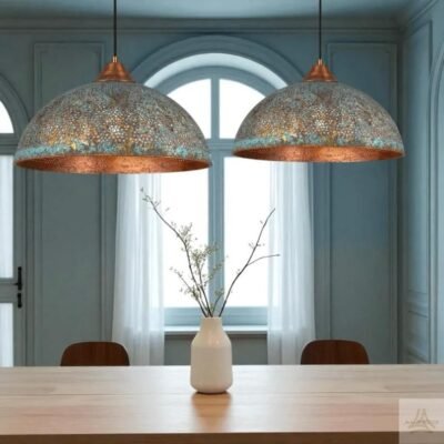 Industrial Copper Pendant Light, Green Patina Copper Pendant Light, Oxidized Copper Island Kitchen Lighting, Rustic chandelier Industrial Copper Pendant Light, Green Patina Copper Pendant Light, Oxidized Copper Island Kitchen Lighting, Rustic chandelier