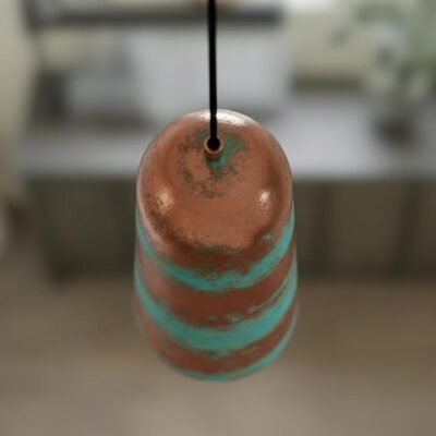 Handmade Green Patina Copper Pendant Light - Rustic Farmhouse Dome Lamp Handmade Green Patina Copper Pendant Light - Rustic Farmhouse Dome Lamp