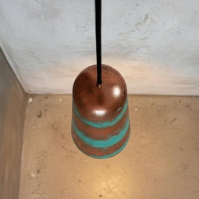 Handmade Green Patina Copper Pendant Light - Rustic Farmhouse Dome Lamp Handmade Green Patina Copper Pendant Light - Rustic Farmhouse Dome Lamp