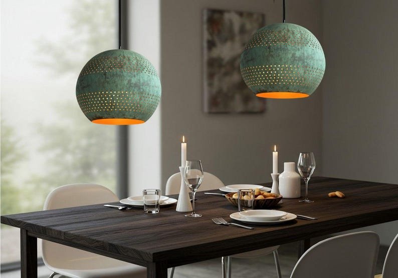 Handmade Moroccan Copper Pendant Light: Hammered Dome Ceiling Lamp Handmade Moroccan Copper Pendant Light: Hammered Dome Ceiling Lamp