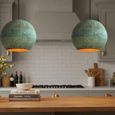 Handmade Moroccan Copper Pendant Light: Hammered Dome Ceiling Lamp Handmade Moroccan Copper Pendant Light: Hammered Dome Ceiling Lamp