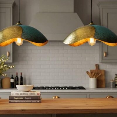 Handmade Moroccan Copper Pendant Light: Perforated Dome Lamp Handmade Moroccan Copper Pendant Light: Perforated Dome Lamp