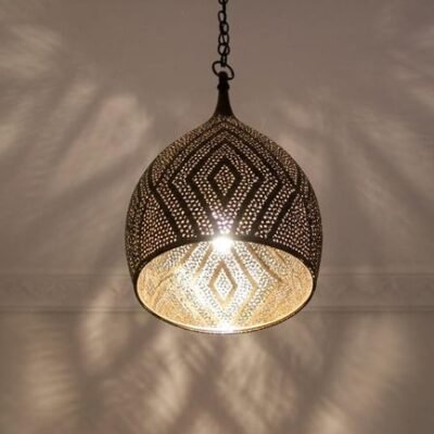 Handcrafted Moroccan Brass Pendant Light - Hanging Lamp