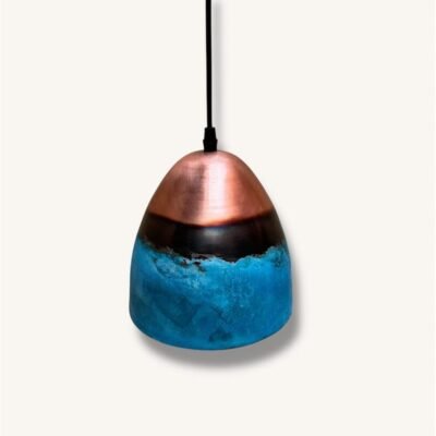 Set of 3 Oxidized Copper Dome Pendant Light, Handcrafted Green Patina Farmhouse Ceiling Fixture, Copper Pendant Light , Oxidized Copper Lamp