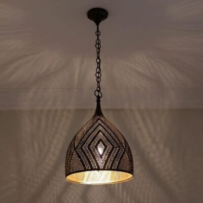 Handcrafted Moroccan Brass Pendant Light - Hanging Lamp