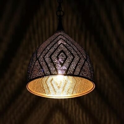Handcrafted Moroccan Brass Pendant Light - Hanging Lamp
