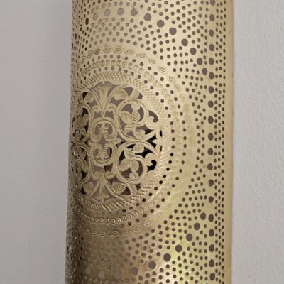 Moroccan Brass Wall Sconce: Handmade Wall Lamp Moroccan Brass Wall Sconce: Handmade Wall Lamp