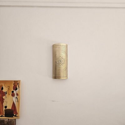 Moroccan Brass Wall Sconce: Handmade Wall Lamp Moroccan Brass Wall Sconce: Handmade Wall Lamp