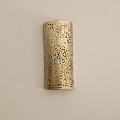 Moroccan Brass Wall Sconce: Handmade Wall Lamp Moroccan Brass Wall Sconce: Handmade Wall Lamp