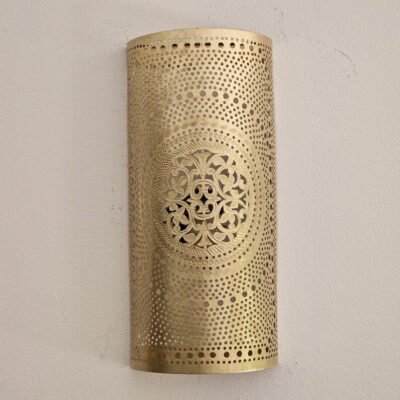 Moroccan Brass Wall Sconce: Handmade Wall Lamp Moroccan Brass Wall Sconce: Handmade Wall Lamp