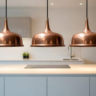 Handmade Copper Dome Pendant Light: Perforated Moroccan Hanging Lamp