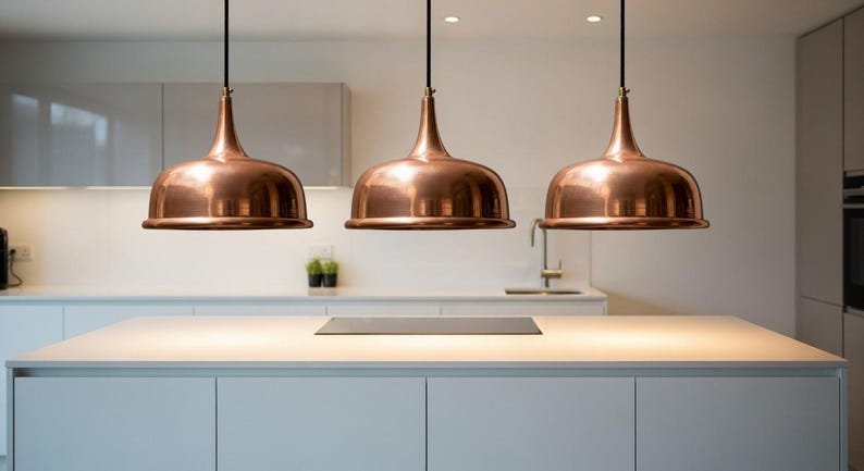 Handmade Copper Dome Pendant Light: Perforated Moroccan Hanging Lamp