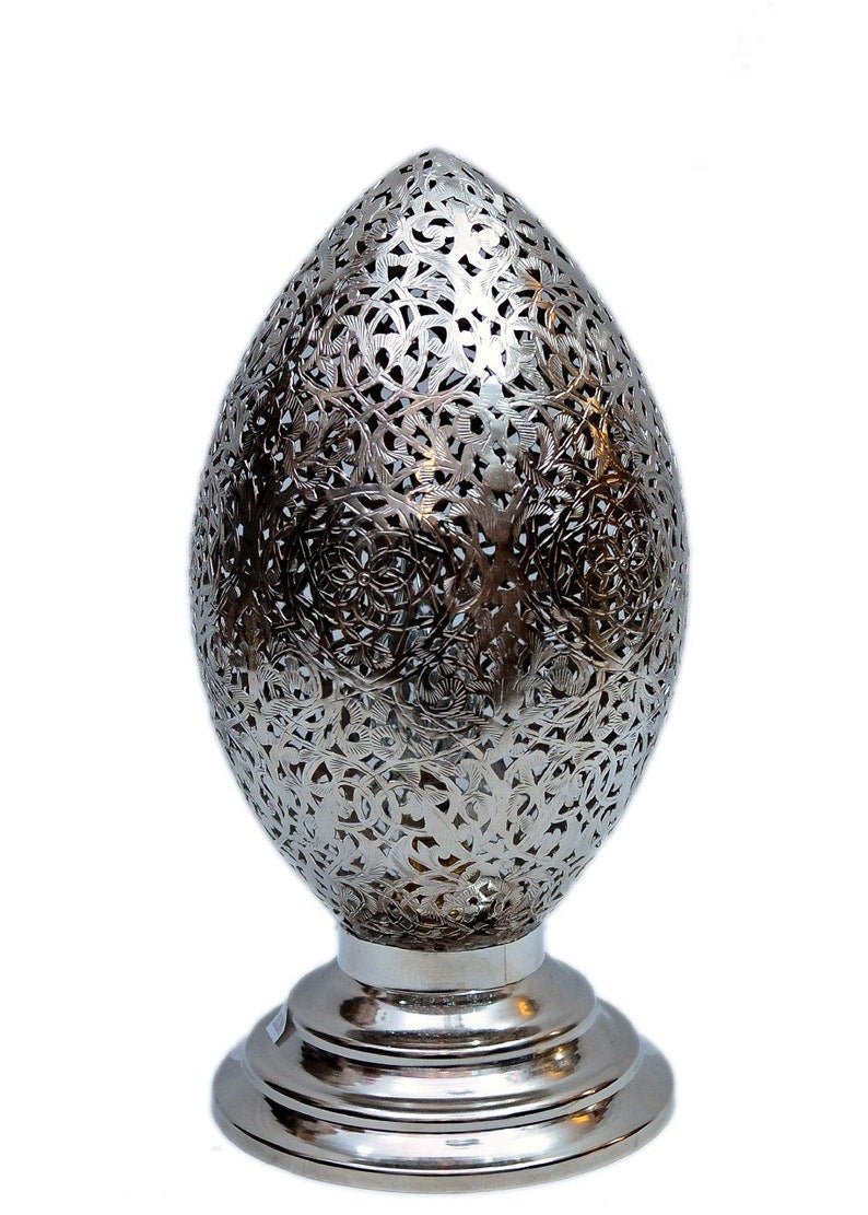 Handmade Moroccan Brass Table Lamp: Home Decor Lighting