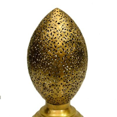 Handmade Moroccan Brass Table Lamp: Home Decor Lighting