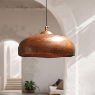 Hammered Copper Dome Pendant Light: Oxidized Kitchen Island Lighting Hammered Copper Dome Pendant Light: Oxidized Kitchen Island Lighting