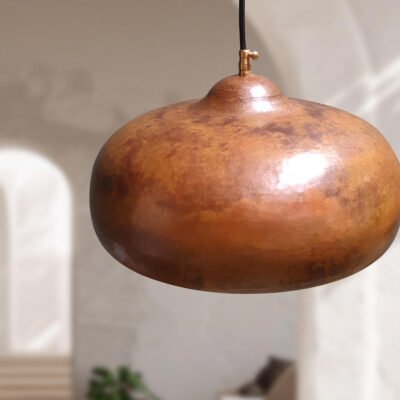Hammered Copper Dome Pendant Light: Oxidized Kitchen Island Lighting Hammered Copper Dome Pendant Light: Oxidized Kitchen Island Lighting