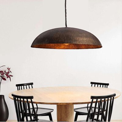 Brushed Bronze Flat Dome Pendant Light β Hammered Brass Hanging Ceiling Lamp for Kitchen Island Brushed Bronze Flat Dome Pendant Light β Hammered Brass Hanging Ceiling Lamp for Kitchen Island