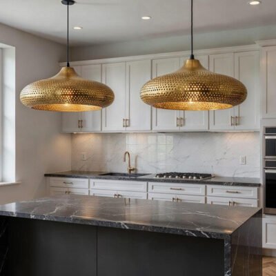 Handmade Moroccan Brass Pendant Light: Dome Ceiling Lamp, Kitchen Island Lighting Handmade Moroccan Brass Pendant Light: Dome Ceiling Lamp, Kitchen Island Lighting