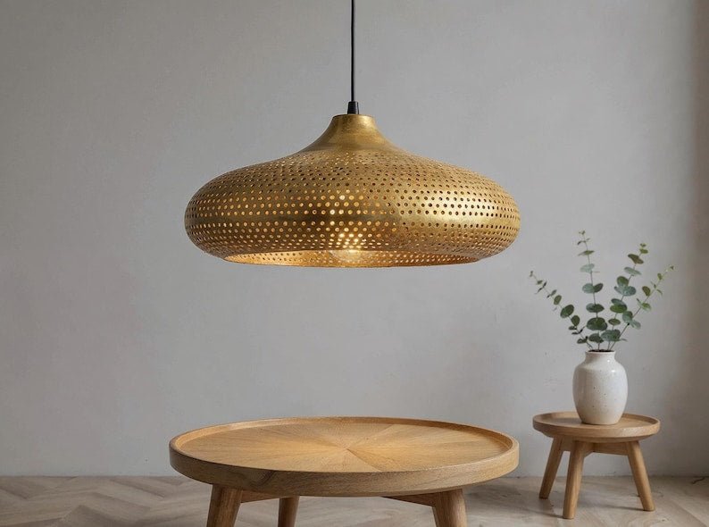 Handmade Moroccan Brass Pendant Light: Dome Ceiling Lamp, Kitchen Island Lighting Handmade Moroccan Brass Pendant Light: Dome Ceiling Lamp, Kitchen Island Lighting