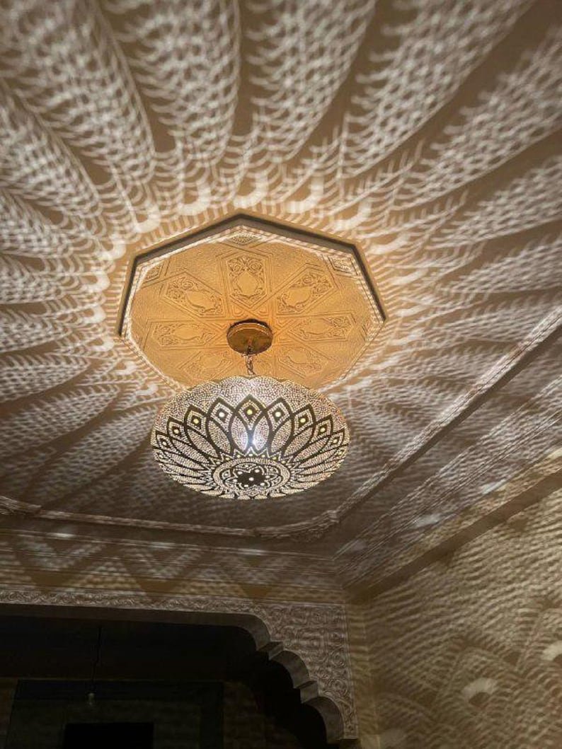 Moroccan pendant light, Brass lamp , Ceiling Light, Moroccan pendant fixtures , Hanging Lamp , Lampshades Lighting New Home Decor Lighting .