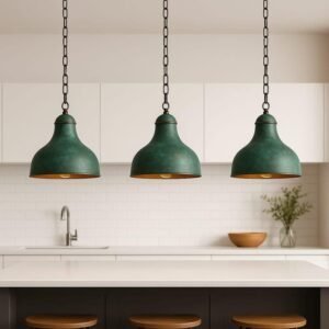 Vintage Verdigris Dome Pendant Light