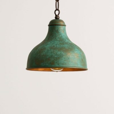 Vintage Verdigris Dome Pendant Light