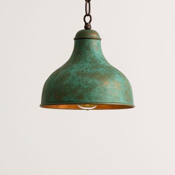 Vintage Verdigris Dome Pendant Light