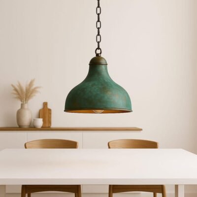 Set of 3 Handcrafted Copper Dome Pendant Light: Moroccan Rustic Chandelier