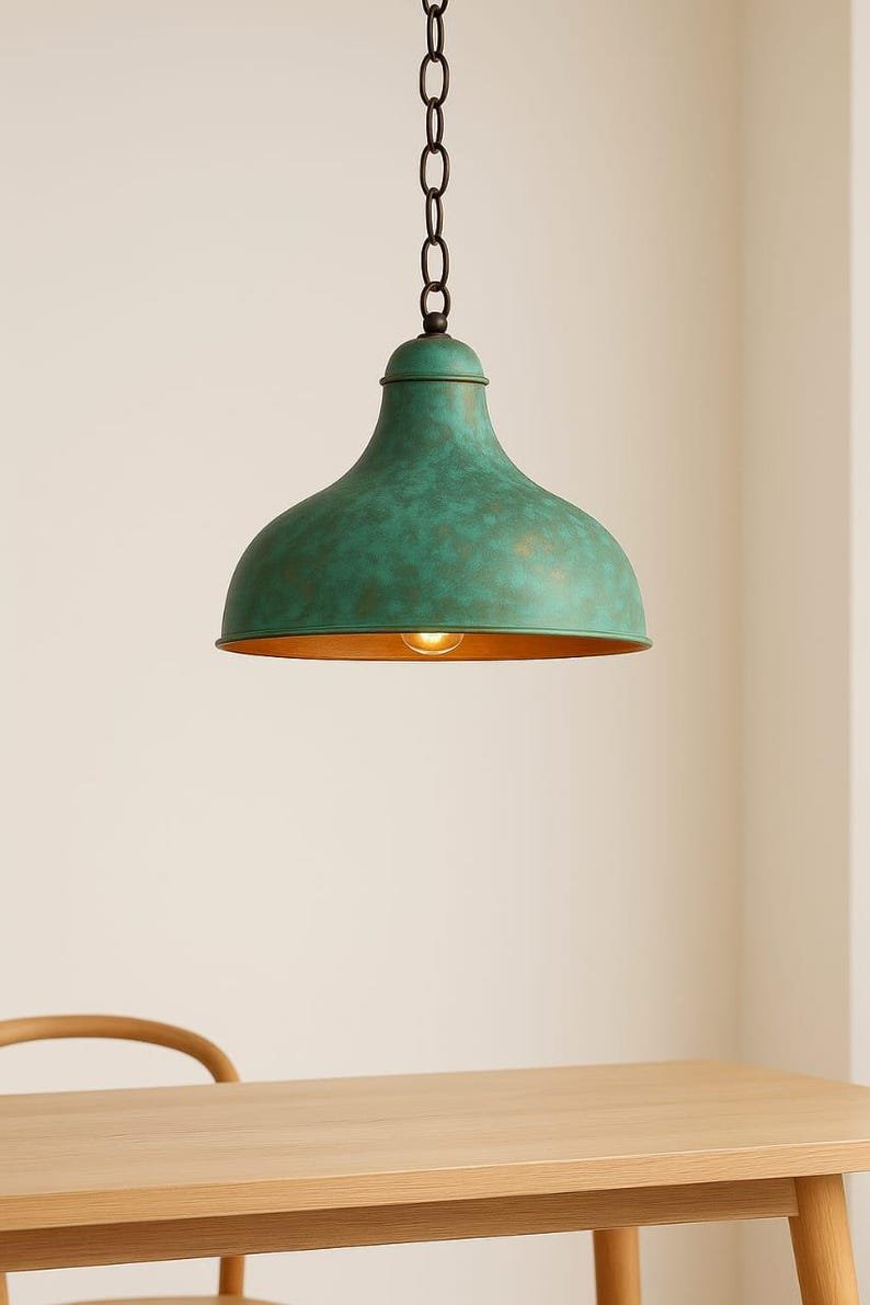 Set of 3 Handcrafted Copper Dome Pendant Light: Moroccan Rustic Chandelier