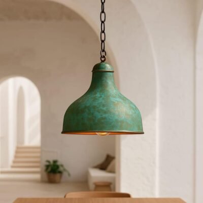 Set of 3 Handcrafted Copper Dome Pendant Light: Moroccan Rustic Chandelier