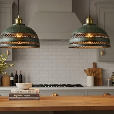 Handmade Brass Dome Pendant Light: Antique Patina Finish Handmade Brass Dome Pendant Light: Antique Patina Finish