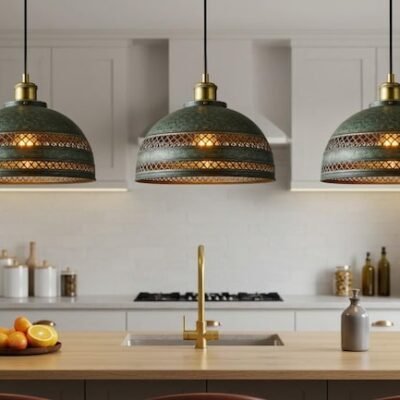 Handmade Brass Dome Pendant Light: Antique Patina Finish Handmade Brass Dome Pendant Light: Antique Patina Finish