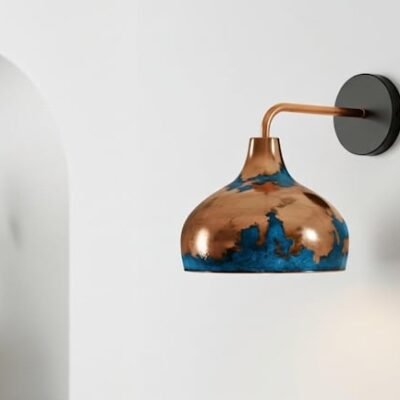 Rustic Copper Wall Sconce, Handmade Rustic Blue Patina Lighting Copper, Industrial Copper Lamp, Light Wall Blue Fixture Rustic Copper Wall Sconce, Handmade Rustic Blue Patina Lighting Copper, Industrial Copper Lamp, Light Wall Blue Fixture