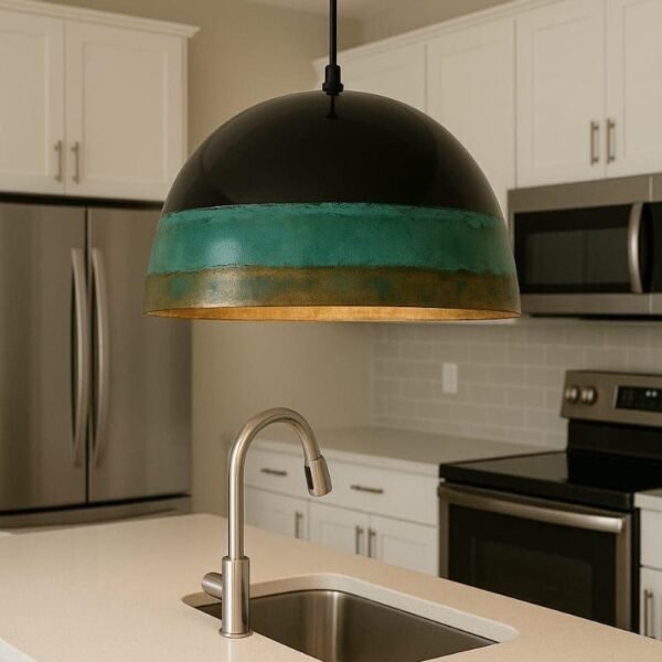 Modern Brass Dome Pendant Light for Kitchen Island