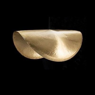 Handmade Brass Half-Moon Pendant Light