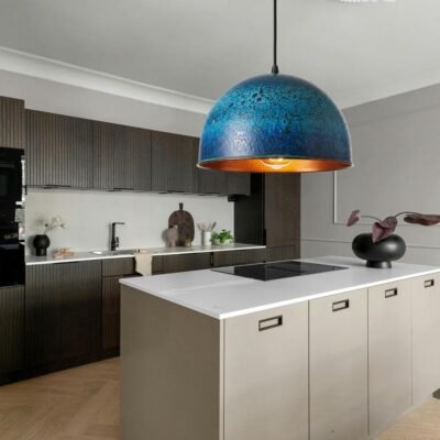 Blue Patina Dome Pendant, Textured Copper Lamp, Modern Coastal Lighting, Minimalist Kitchen Pendant Blue Patina Dome Pendant, Textured Copper Lamp, Modern Coastal Lighting, Minimalist Kitchen Pendant