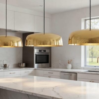 Handmade Brass Dome Pendant Light: Moroccan Minimalist Ceiling Lamp