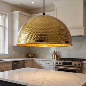 Luxury Hammered Brass Hanging Lights for Living Room