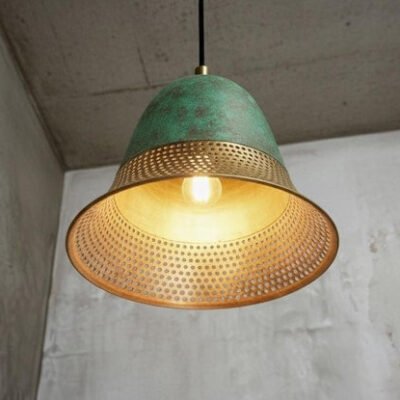 Handcrafted Copper Dome Pendant Light: Moroccan Boho Lighting
