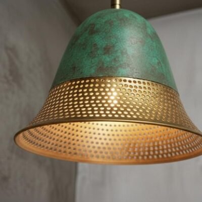 Handcrafted Copper Dome Pendant Light: Moroccan Boho Lighting