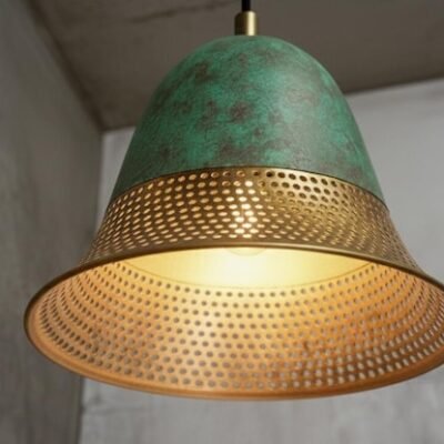 Handcrafted Copper Dome Pendant Light: Moroccan Boho Lighting