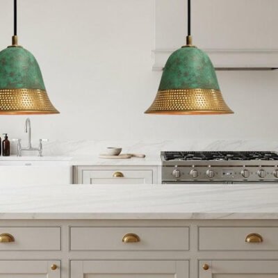 Handcrafted Copper Dome Pendant Light: Moroccan Boho Lighting