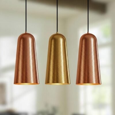 Hammered Copper Pendant Light: Moroccan Boho Style Ceiling Lamp Hammered Copper Pendant Light: Moroccan Boho Style Ceiling Lamp