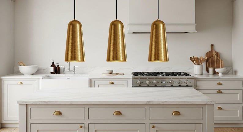 products-MoroccanBohoStyleCeilingLamp7 Hammered Brass Cone Pendant Light Modern Boho Ceiling Lamp