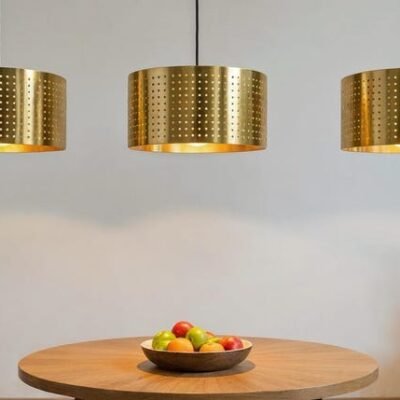 Handmade Brass Dome Pendant Light: Hammered Moroccan Island Lighting