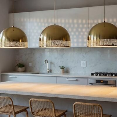 Handmade Brass Dome Pendant Light: Moroccan Minimalist Ceiling Lamp Handmade Brass Dome Pendant Light: Moroccan Minimalist Ceiling Lamp