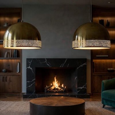 Handmade Brass Dome Pendant Light: Moroccan Minimalist Ceiling Lamp Handmade Brass Dome Pendant Light: Moroccan Minimalist Ceiling Lamp