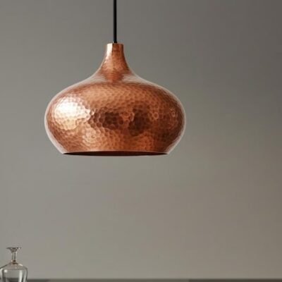 Hand Hammered Copper Pendant Light: Moroccan Perforated Ceiling Lamp Hand Hammered Copper Pendant Light: Moroccan Perforated Ceiling Lamp