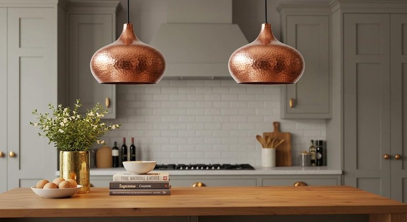 Hand Hammered Copper Pendant Light: Moroccan Perforated Ceiling Lamp Hand Hammered Copper Pendant Light: Moroccan Perforated Ceiling Lamp