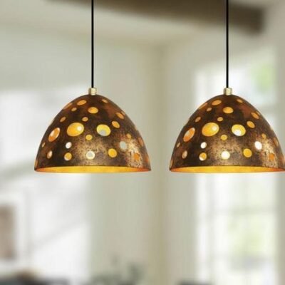 products-MoroccanStyleFarmhouseLighting2 (1) Perforated Copper Dome Pendant Light Modern Moroccan Farmhouse Lamp